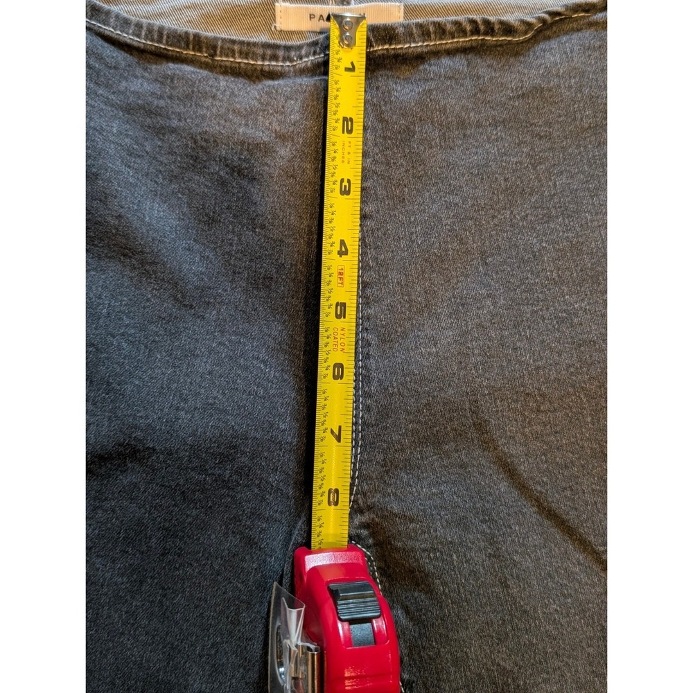 PacSun Charcoal Gray Side Zip Flare Jeans Contrast Stitch size 25x32 Retro Y2k - Picture 9 of 10
